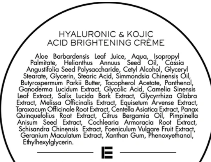 Brightening Crème w/ Hyaluronic + Kojic Acids